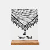 Keffiyeh Palestijnse sjaal Traditionele stof Acryl Bord (Voorkant)