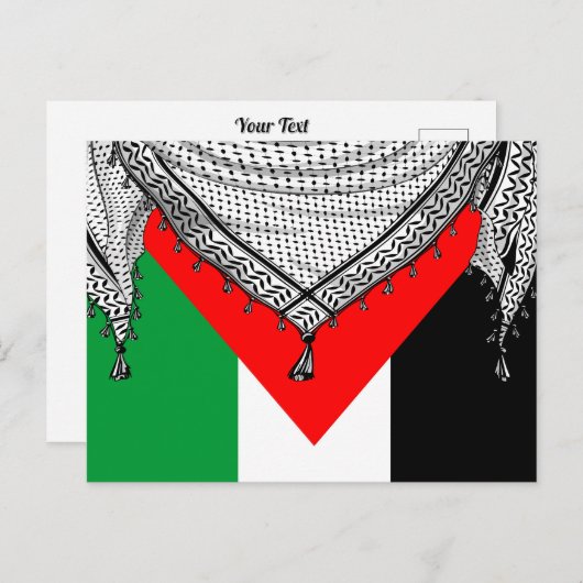 Keffiyeh Palestijnse sjaal Traditionele stof Briefkaart (Voorkant / Achterkant)