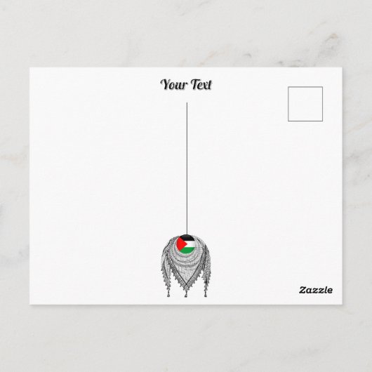 Keffiyeh Palestijnse sjaal Traditionele stof Briefkaart (Achterkant)