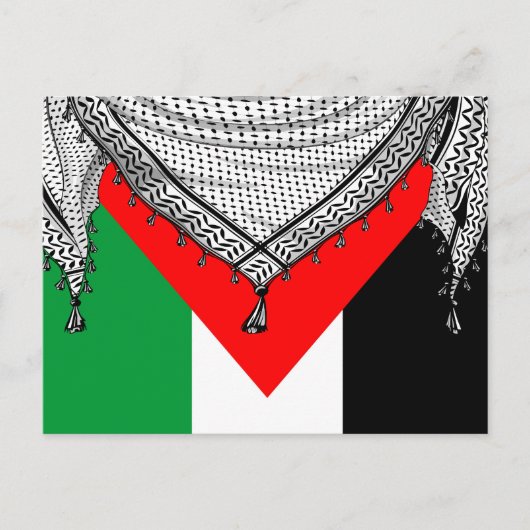 Keffiyeh Palestijnse sjaal Traditionele stof Briefkaart (Voorkant)