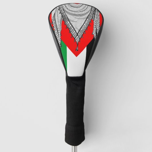 Keffiyeh Palestijnse sjaal Traditionele stof Golfheadcover (Voorkant)