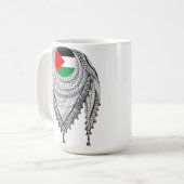Keffiyeh Palestijnse sjaal Traditionele stof Koffiemok (Voorkant links)