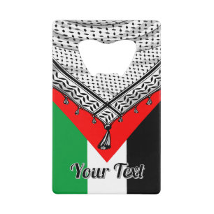 Keffiyeh Palestijnse sjaal Traditionele stof Kredietkaart Flessenopener