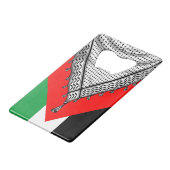 Keffiyeh Palestijnse sjaal Traditionele stof Kredietkaart Flessenopener (Achterkant Gekanteld)