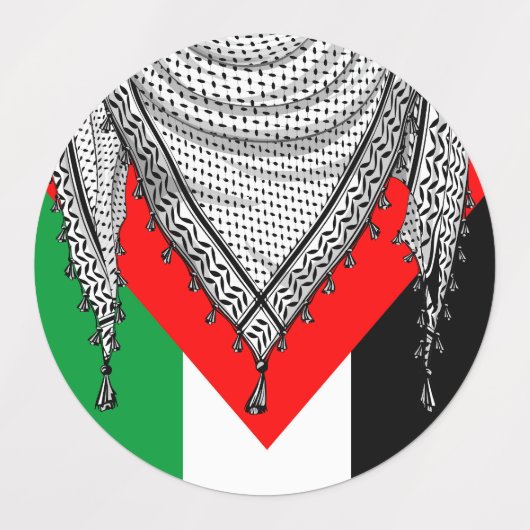 Keffiyeh Palestijnse sjaal Traditionele stof Labels (Design 2)