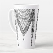 Keffiyeh Palestijnse sjaal Traditionele stof Latte Mok (Linkerhoek)