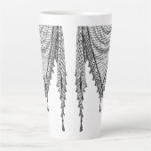 Keffiyeh Palestijnse sjaal Traditionele stof Latte Mok (Voorkant)