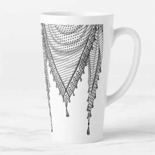 Keffiyeh Palestijnse sjaal Traditionele stof Latte Mok (Rechts)