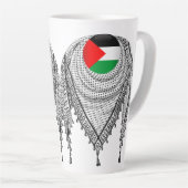 Keffiyeh Palestijnse sjaal Traditionele stof Latte Mok (Rechterhoek)