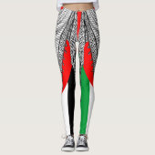 Keffiyeh Palestijnse sjaal Traditionele stof Leggings (Voorkant)