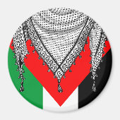 Keffiyeh Palestijnse sjaal Traditionele stof Magneet (Voorkant)