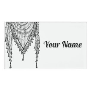 Keffiyeh Palestijnse sjaal Traditionele stof Naambadge