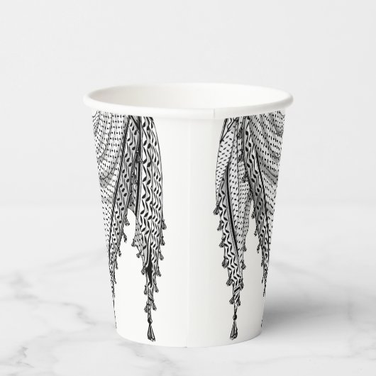 Keffiyeh Palestijnse sjaal Traditionele stof Papieren Bekers (Rechts)