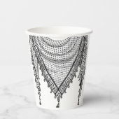 Keffiyeh Palestijnse sjaal Traditionele stof Papieren Bekers (Voorkant)