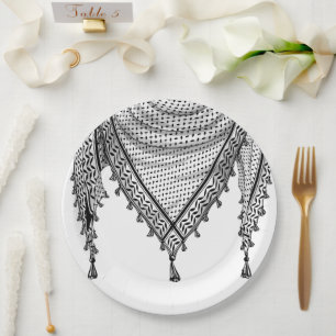 Keffiyeh Palestijnse sjaal Traditionele stof Papieren Bordje