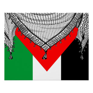 Keffiyeh Palestijnse sjaal Traditionele stof Perfect Poster
