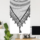 Keffiyeh Palestijnse sjaal Traditionele stof Poster (Thuiskantoor)