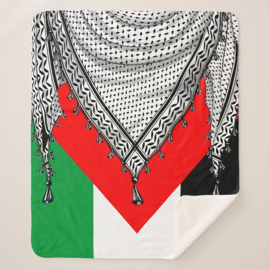 Keffiyeh Palestijnse sjaal Traditionele stof Sherpa Deken (Voorkant)