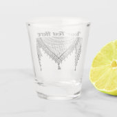 Keffiyeh Palestijnse sjaal Traditionele stof Shot Glas (Achterkant)