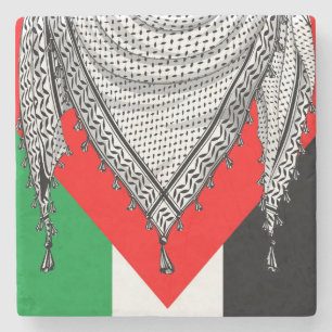 Keffiyeh Palestijnse sjaal Traditionele stof Stenen Onderzetter