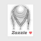 Keffiyeh Palestijnse sjaal Traditionele stof Sticker (Vel)