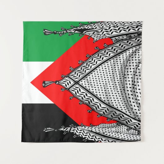 Keffiyeh Palestijnse sjaal Traditionele stof Wandkleed (Voorkant (horizontaal))