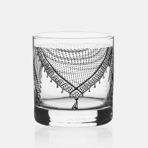 Keffiyeh Palestijnse sjaal Traditionele stof Whisky Glas