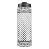 Keffiyeh Palestine Black Pattern Thermosbeker (Voorkant)