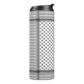 Keffiyeh Palestine Black Pattern Thermosbeker (Gedraaid links)