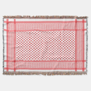 Keffiyeh Palestine Patroon Rood Deken