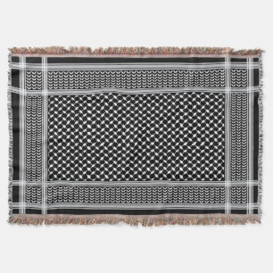 Keffiyeh Palestine Patroon Wit Deken