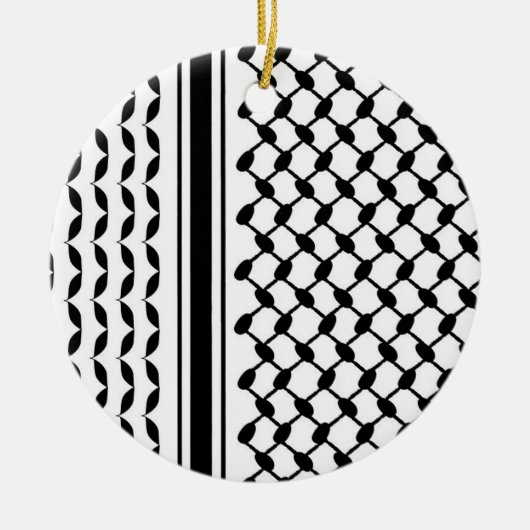 Keffiyeh Print Keramisch Ornament (Voorkant)