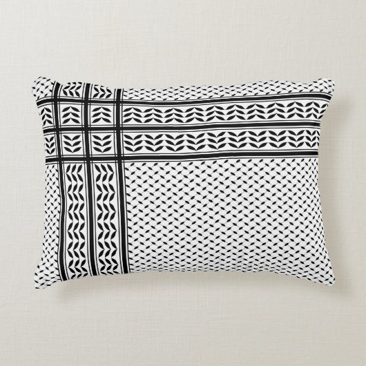 Keffiyeh Symbool van het Palestijnse Verzetspatroo Accent Kussen (Voorkant)