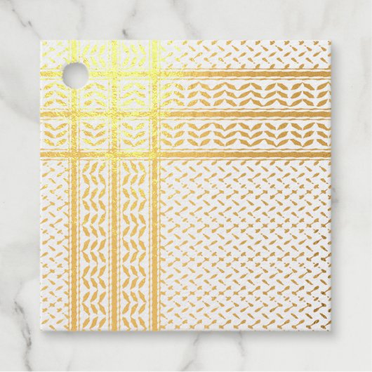 Keffiyeh Symbool van het Palestijnse Verzetspatroo Bedankjes Labels (Voorkant)