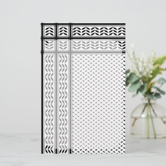Keffiyeh Symbool van het Palestijnse Verzetspatroo Briefpapier (Staand voorkant)