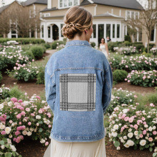 Keffiyeh Symbool van het Palestijnse Verzetspatroo Denim Jacket