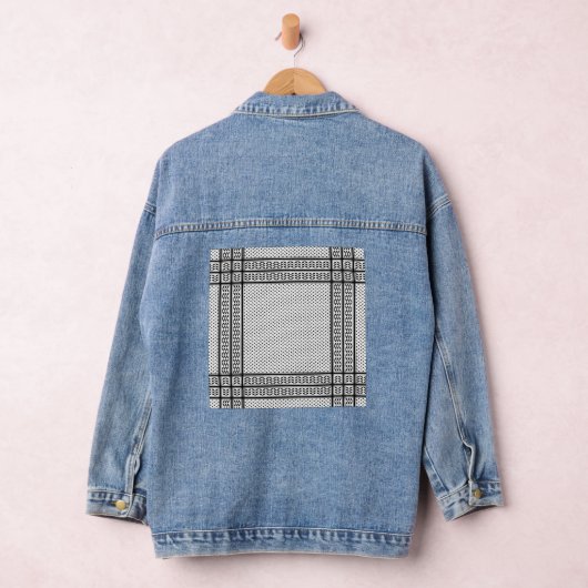 Keffiyeh Symbool van het Palestijnse Verzetspatroo Denim Jacket (Hangar)