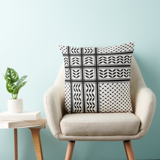 Keffiyeh Symbool van het Palestijnse Verzetspatroo Kussen (Stoel)