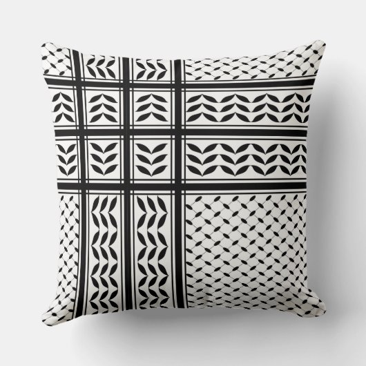 Keffiyeh Symbool van het Palestijnse Verzetspatroo Kussen (Achterkant)