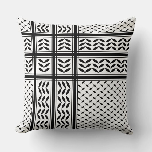 Keffiyeh Symbool van het Palestijnse Verzetspatroo Kussen (Voorkant)