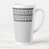 Keffiyeh Symbool van het Palestijnse Verzetspatroo Latte Mok (Rechts)