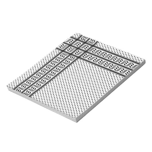 Keffiyeh Symbool van het Palestijnse Verzetspatroo Notitieblok (Gedraaid)