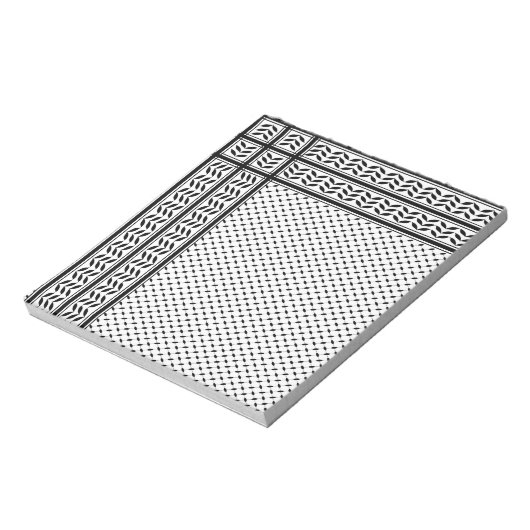 Keffiyeh Symbool van het Palestijnse Verzetspatroo Notitieblok (Gedraaid)