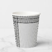 Keffiyeh Symbool van het Palestijnse Verzetspatroo Papieren Bekers (Achterkant)