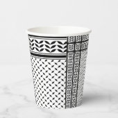 Keffiyeh Symbool van het Palestijnse Verzetspatroo Papieren Bekers (Links)