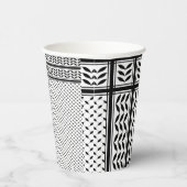 Keffiyeh Symbool van het Palestijnse Verzetspatroo Papieren Bekers (Rechts)