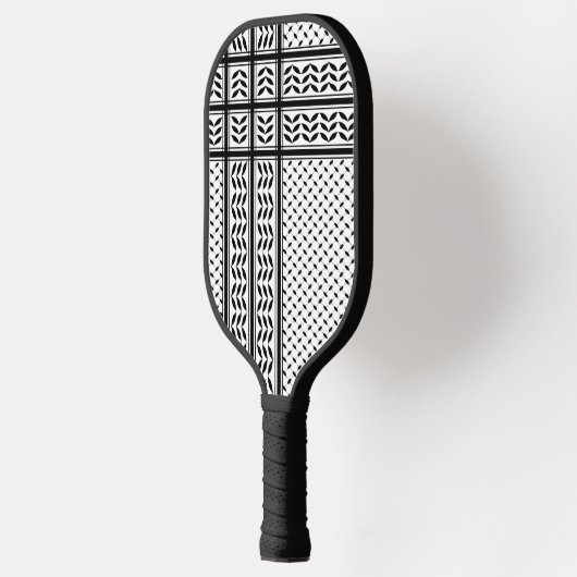 Keffiyeh Symbool van het Palestijnse Verzetspatroo Pickleball Paddle (Links)