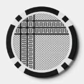 Keffiyeh Symbool van het Palestijnse Verzetspatroo Poker Chips (Achterkant)