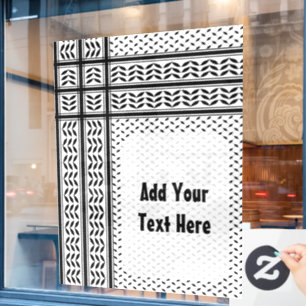 Keffiyeh Symbool van het Palestijnse Verzetspatroo Raamsticker