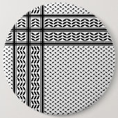 Keffiyeh Symbool van het Palestijnse Verzetspatroo Ronde Button 6,0 Cm (Voorkant)
